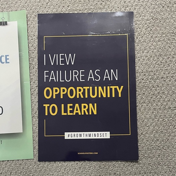 Educational posters Growth mindset (set of 5). Laminated, used in classroom. - Picture 6 of 8